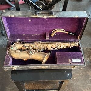Vintage 1928 Antique Buescher 219xxx Series III True Tone Silver Alto Saxophone